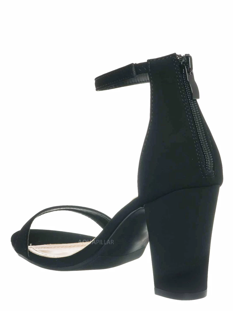 Top Moda Hannah1 Chunky Heel Two Piece Sandal - Women Evening Open Toe Dress Shoes New