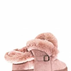 Bamboo Cozette03 Foldable Winter Faux Fur Slipper Bootie - Fold Shearling Snow Shoe New