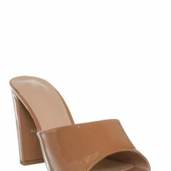 Top Moda Pita5 Block Heel Slip On Mule - Women Slide In Slipper Shoes