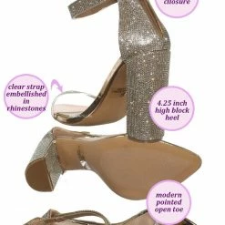 Liliana Casatti3a Rhinestone Dress Sandal - Women Evening Cocktail Party Shoes New