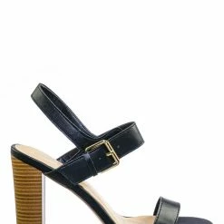 Wild Diva Morris318 Double Strap Chunky Block Heel Sandal - Womens Open Toe Buckled Shoe New