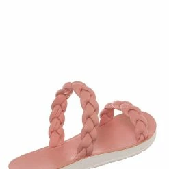 Soda Joyful Puffy Braided Flat Sandal, Women's Comfy Slipper New