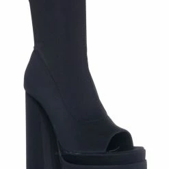 Liliana Ari2 Double Stack Platform Block Heel Bootie, Womens Chunky Shoes