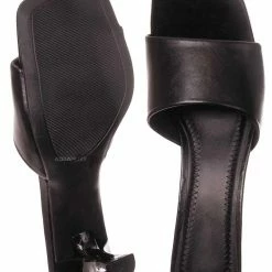 Anne Michelle Align03 Square Toe Slide In Mule - Women High Heel Slipper Cow Vinyl New