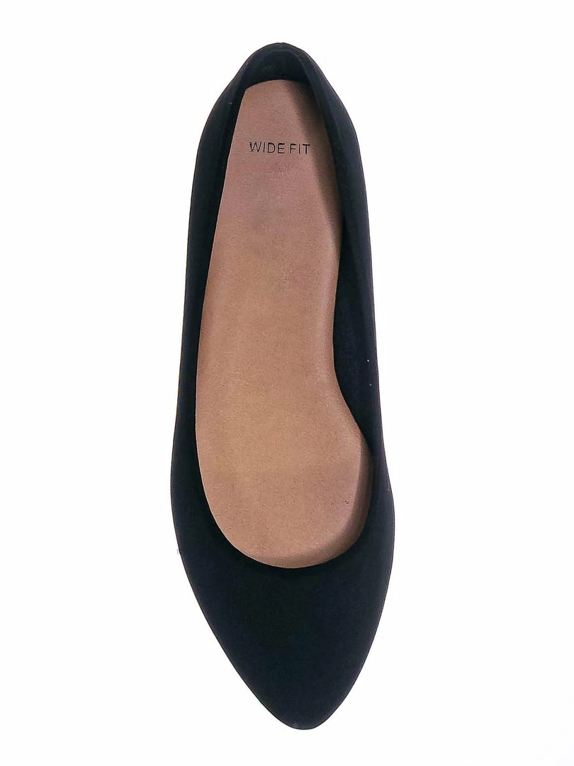 CityClassified Hold Pointed Toe Foam Padded Ballet Flat - Wide Width Women Comfort Loafers