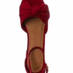 Bamboo Headline09 Womens Block Heel Bow Sandal New
