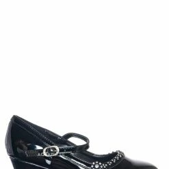 Little Angel Hailey111E Childrens Low Wedge Mary Jane Pump, Kids Girl Dress Shoes New