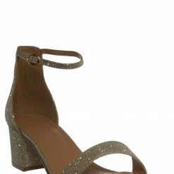 Top Moda Darcie1 Low Block Heel 2 Piece Sandal - Women Ankle Strap Sandal New