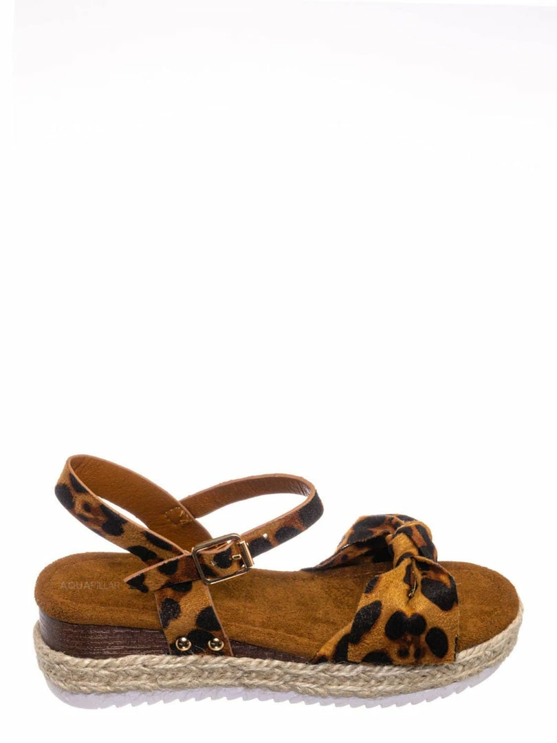 Forever Link New Sensational32K Girls Espadrille Flatform Sandal - Children Thread White Platform