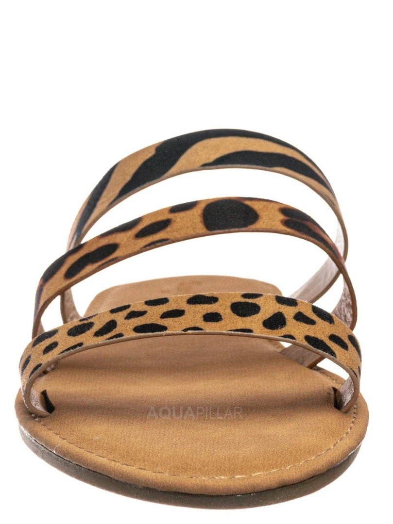 Sunny Feet Waterfront70 3 Strap Open Toe Slide In Sandal - Women Color Block Slippers