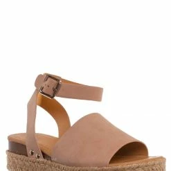 Soda Topic Espadrille Jute Rope Wrap Platform Flatform Rubber Shark Tooth Flat Sandal