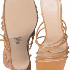 Delicious Natania Strappy Leg Wrap High Heel Sandal, Women Lace Up Dress Shoes New
