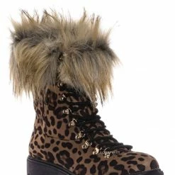 Bamboo Force11 Faux Fur Combat Boots - Fluffy Military Vegan Furry Shoes New