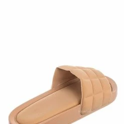 Forever Link New Comex16 Boho Quilted Padded Sandal - Women Slide Molded Footbed Slipper Sandal