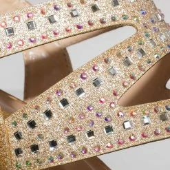 Forever Link System82 Rhinestone Crystal Open Toe Sandal - Women Ankle Strap