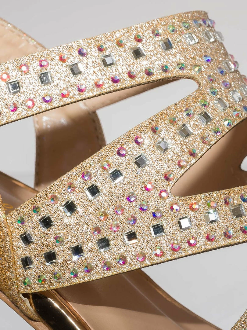 Forever Link System82 Rhinestone Crystal Open Toe Sandal - Women Ankle Strap