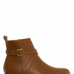 Top Moda Plano29 Belted Strap Ankle Bootie - Womens Western Boots