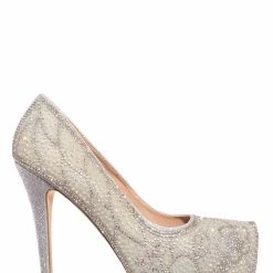 Blossom New Kinko Rhinestone Glitter Hidden Platform Pump - Women Heel