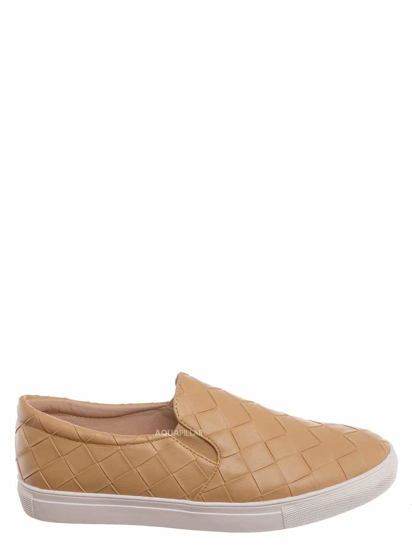 La Shailah Design33 Woven Platform Slip On Sneaker - Women Slide In Athletic Loafer New