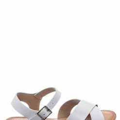 Soda Tire2 Children Girl Open Toe Flat Sandal W Ankle Strap