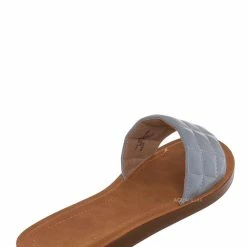 Soda Kane Comfortable Foam Padded Quilted Slide Sandal New