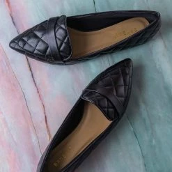 Bamboo New Justify80 Pointed Toe Quilted Loafer - Comfortable Ballet Padded Flat Shoes