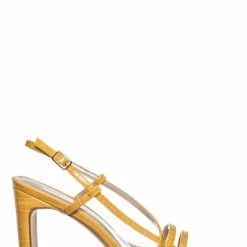 Wild Diva Kaiya1 Barely There Flat Block Heel Sandal - Open Squared Toe Animal Croc Print New