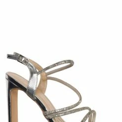 X2B New Ally5 Rhinestone Crystal Block Heel Dress Sandal, Womens Dance Shoes