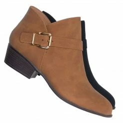 Aquapillar Gary10 Low Block Heel Ankle Bootie, Women Country Dress Boots New