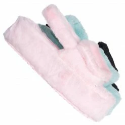 Liliana New Christy2 Cozy Faux Fur Flatform Slingback Sandal, Flat Platform Plush Shoe