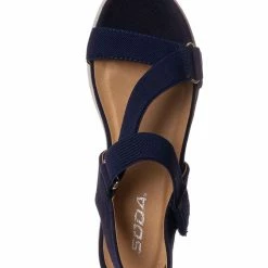 Soda New Cubic Women Athleisure Strappy Flatform Sandal