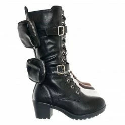 Forever Link Pacific34K Children's Block Heel Utility Combat Boot New