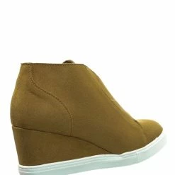 Soda Vesper Hidden Wedge Heel Sneakers - Women Sporty Elastic Shootie