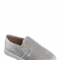 Forever Link Design08K Children Rhinestone Crystal Slip On Sneaker - Kids Girl Sporty Loafer New