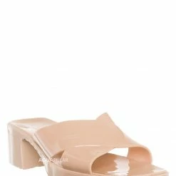 Glaze Delana3 Jelly Block Heel Clogs - Women Slip On Sandal