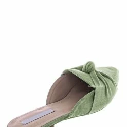 Forever Link Mules11 Knotted Pointed Toe Slides - Women's Slide In Close Toe Slipper New