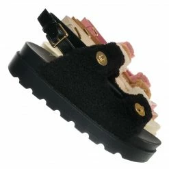 Liliana Montana3 Plush Faux Fur Slingback Molded Footbed Slipper New