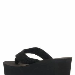 Wild Diva Heat01 EVA Foam Platform Wedge Thong Sandal, Women Summer Slipper