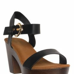 Top Moda New Melissa1 Clog Block Heel Platform Sandal-Lightweight Wooden Comfort Sandal