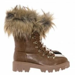Bamboo Force11 Faux Fur Combat Boots - Fluffy Military Vegan Furry Shoes New