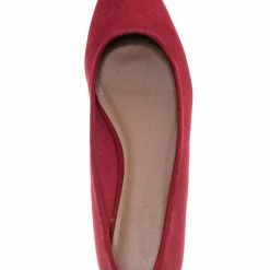Bamboo New Sweep01 Square Toe Ballet Flats - Womens Solid & Cheetah Ballerina Padded Shoes