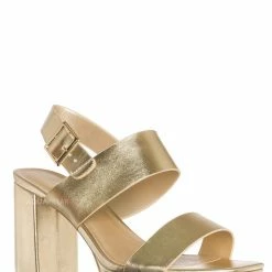 Soda New Jaylen Retro Platform Heels Sandal, Women Thick Slingback Strappy Clog