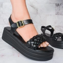 Soda New Rowdy Braided Flatform Sandal, Womens Quarter Strap Flat Platform