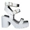 Soda Novas SWomens Chunky Block Heel Platform Lug Sole Sandal Gladiator Double Ankle Strap Funky Sporty Grunge Retro Comfy Cage Shoes