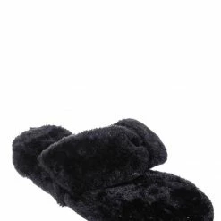 Bamboo New Warmness05 Fluffy Faux Rabbit Fur Sandal - Flatform Thong Flip Flop Slipper