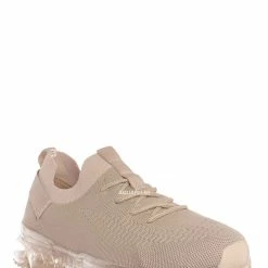 Forever Link Flow19 Stretch Elastic Mesh Sneaker - Festival Lace Up Rubber Air Bubble Cushion