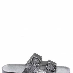 Bamboo Luster01 Rhinestone Molded Footbed Sandal - Contoured Crystal Slip On Slipper