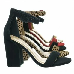 Delicious Iris Open Toe Chunky Heel Sandals - Women's 2 Piece Ankle Strap Dress Shoes