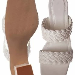 Bamboo Lasting20 Block Heel Woven Mule - Womens Braided Shoes