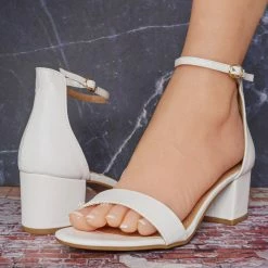 Top Moda Darcie1 Low Block Heel 2 Piece Sandal - Women Ankle Strap Sandal New